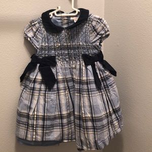 Janie & Jack Blue Smocked Toddler Dress